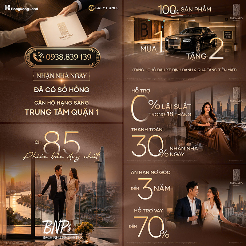 Chính sách mới The MarQ Cơ hội sở hữu di sản giữa lòng Sài Gòn với 85 tuyển phẩm cuối cùng - Bách Như Properties - BNPs