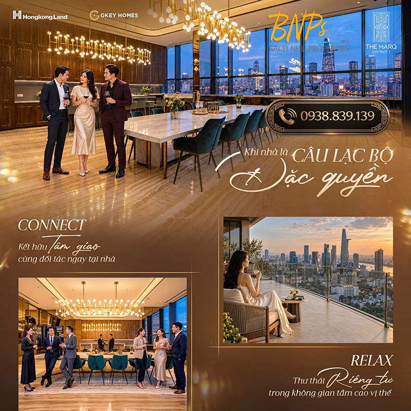 Sở hữu The MarQ có đặc quyền gì Khám phá giá trị sống cùng Bách Như Properties - BNP's - Hotline 0919 38 11 22